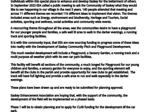 Support the Easkey Community Pitch and Playground Development!